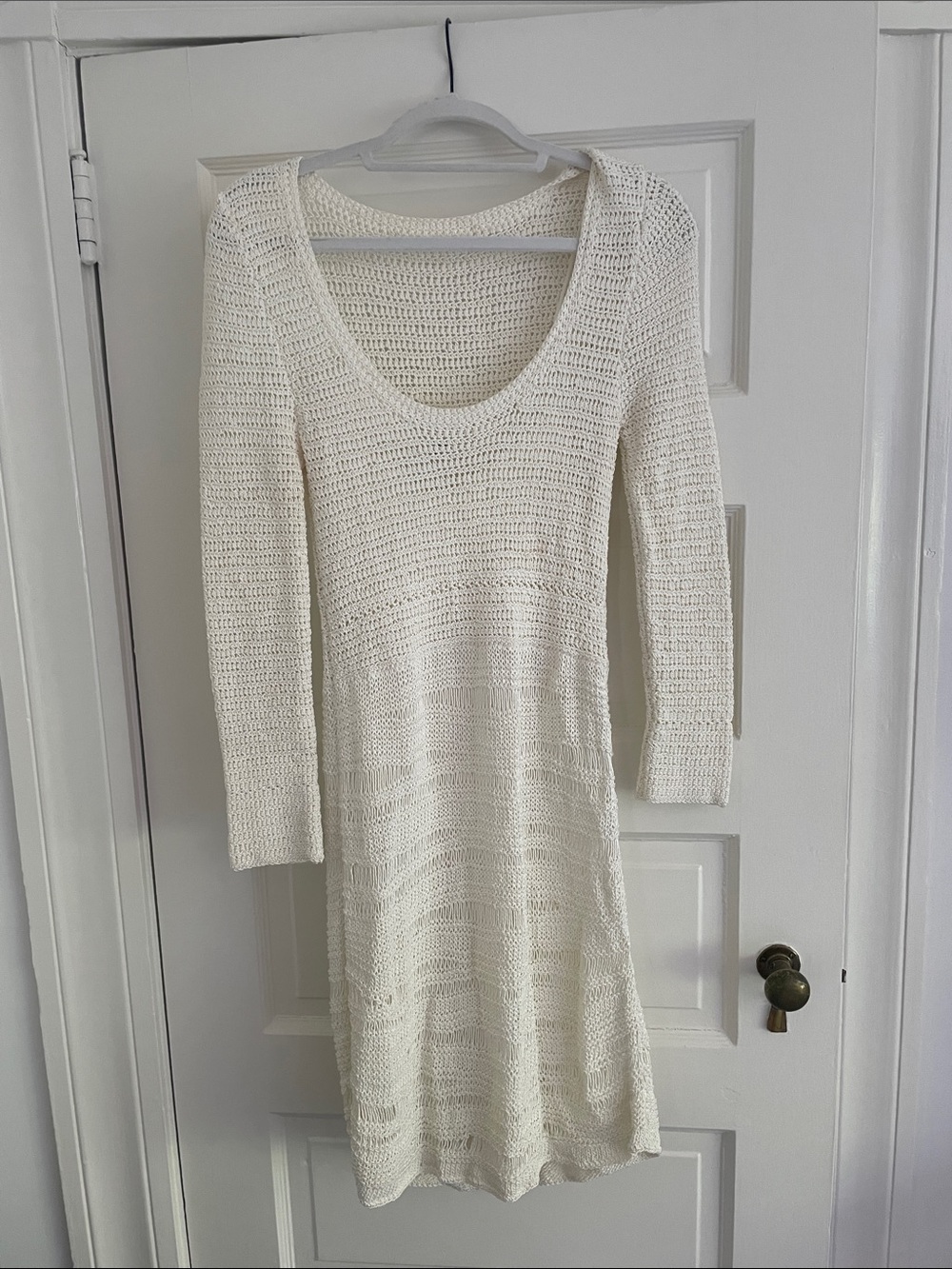 Diane Von Furstenberg Crochet Scoop Neck Dress